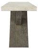 Classic Home Durant Weathered Chalk Console Table with Distressed Gray Base-3