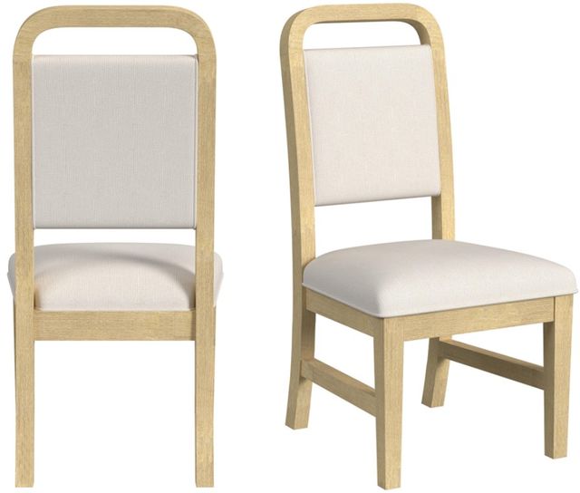 Elements International Ridgemont Natural/Off-White Upholstered Dining Side Chair-3