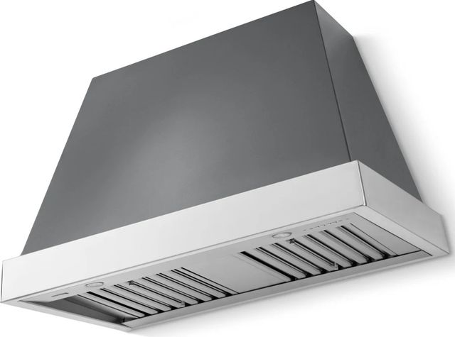 La Cornue CornuFé Euclid 44" Graphite Wall Mounted Range Hood with Polished Chrome Trim-0