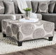 Furniture of America® Bonaventura Gray Ottoman-0