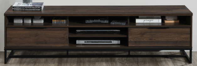 Milton Green Stars Dark Walnut Faux Wood 71" TV Stand-0