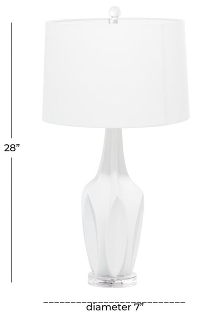Deco Marche White Polystone Table Lamp-2