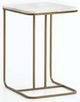 Magnolia Home by Joanna Gaines Alana Matte Brass/White Accent Table-0