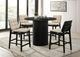 Coaster® Hamlyn 5-Piece Black/Cream Round Counter Dining Set-1