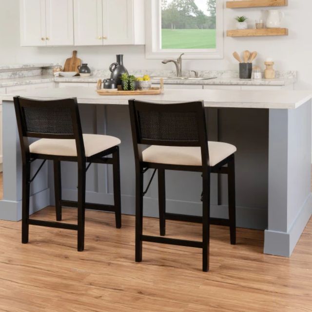 Powell® Beaux Black Folding Counter Stool-1