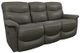 La-Z-Boy® James Charcoal Leather Manual Reclining Sofa-0