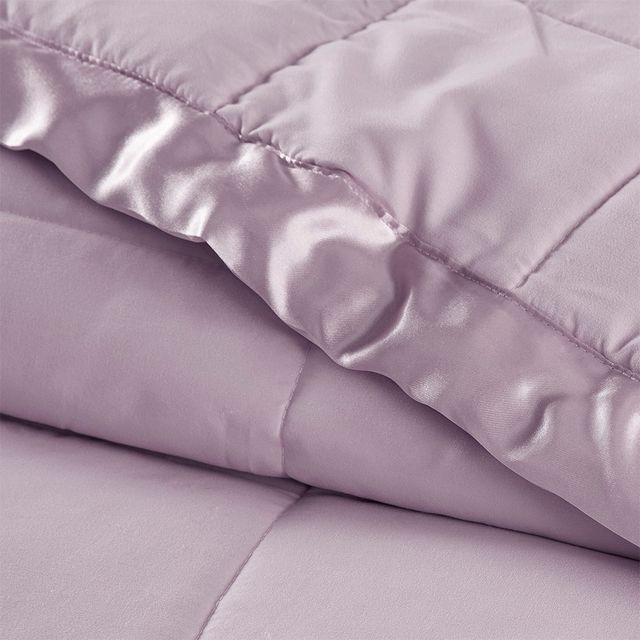 Olliix by Madison Park Lilac Twin Windom All Season Hypoallergenic Microfiber Down Alternative Blanket with 3M Scotchgard-4