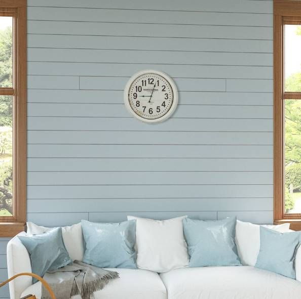 YHD White Iron Wall Clock-1