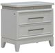 Liberty Furniture Reflections 4-Piece Gray/Pearl White/Rhinestone California King Bedroom Set-4