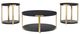 Signature Design by Ashley® Shylore 3-Piece Black Occasional Table Set with Brass Accents-2