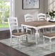 Winners Only® Augusta Rustic Brown/White Ladder Back Side Chair-3