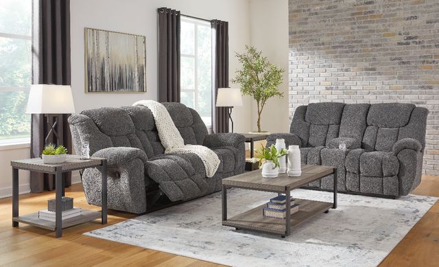 Signature Design by Ashley® Foreside Charcoal Manual Reclining Sofa and Loveseat Set-0