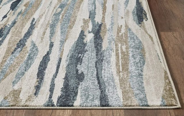 KAS Rugs Avalon Blue/Ivory Landscapes 5'x8' Area Rug-1