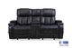 Manwah Charcoal Zero Gravity Power Reclining Console Loveseat-0