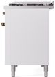 Ilve® Nostalgie II Series 48" White Pro Style Dual Fuel Range-4
