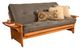 Kodiak Furniture Phoenix Suede Gray/Butternut Full Futon with Mattress-0