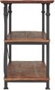 Mazin Furniture Factory Brown Sofa Table/ TV Stand with Black Metal Frame -3