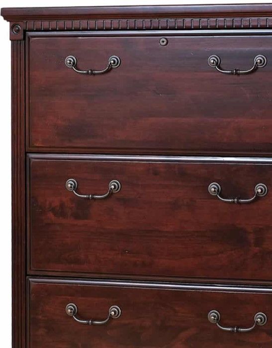 Martin Furniture Huntington Vibrant Cherry 4-Drawer Lateral File Cabinet-1