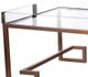 A & B Home Coppery Glass Top Coffee Table with Coppery Gold Base -1