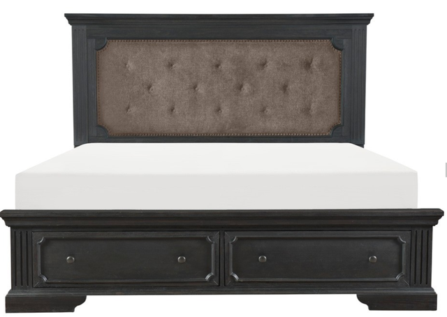 Homelegance® Bolingbrook Brown/Charcoal Queen Platform Storage Bed-3