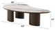 ACME Furniture Hanale Natural Marble Top Coffee Table with Brown Legs-2