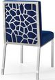 Meridian Furniture Opal Navy/Chrome Velvet Dining Chair-1