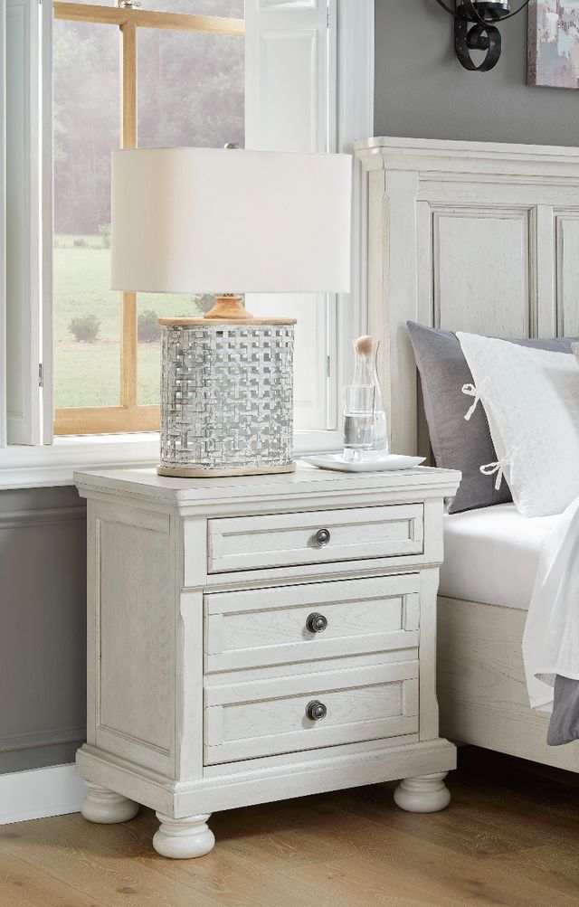 Signature Design by Ashley® Robbinsdale Antique White 29" Nightstand-7