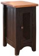 International Furniture Direct Pueblo Weathered Black Chairside Table with Brown Top-0