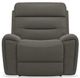 La-Z-Boy® Soren Pewter Leather Power Rocking Recliner with Headrest-1