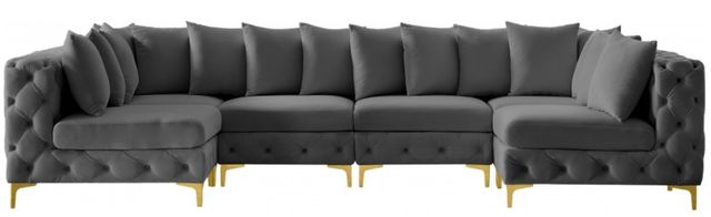 Meridian Furniture Tremblay 6-Piece Grey Modular Sectional Set-0