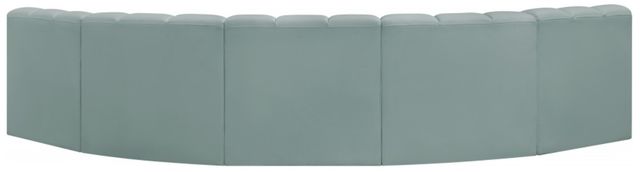 Meridian Furniture Arc 5-Piece Mint Green Vegan Leather Sectional-3