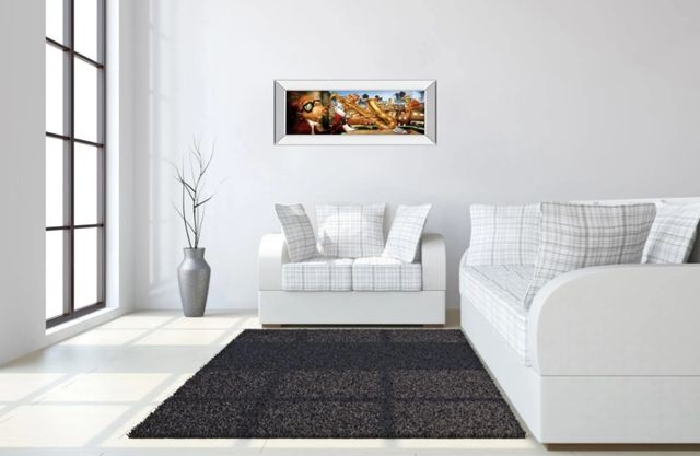 Classy Art Saxo City in Blue by Adam Perez Mirror Framed Wall Art-3