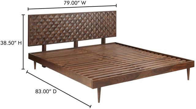 Moe's Home Collection Pablo Dark Walnut Queen Panel Bed-2