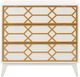 Olliix by Madison Park White Maria Gold Lattice Accent Chest-0