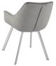 Mazin Furniture Ayami Chrome/Gray Dining Arm Chair -3