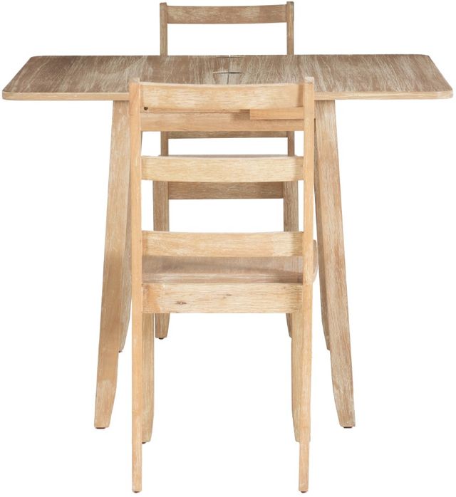 Linon Ashley 3-Piece Gray Wash Dining Table Set-2