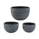 A & B Home 3-Piece Gray Low Pot Set-0