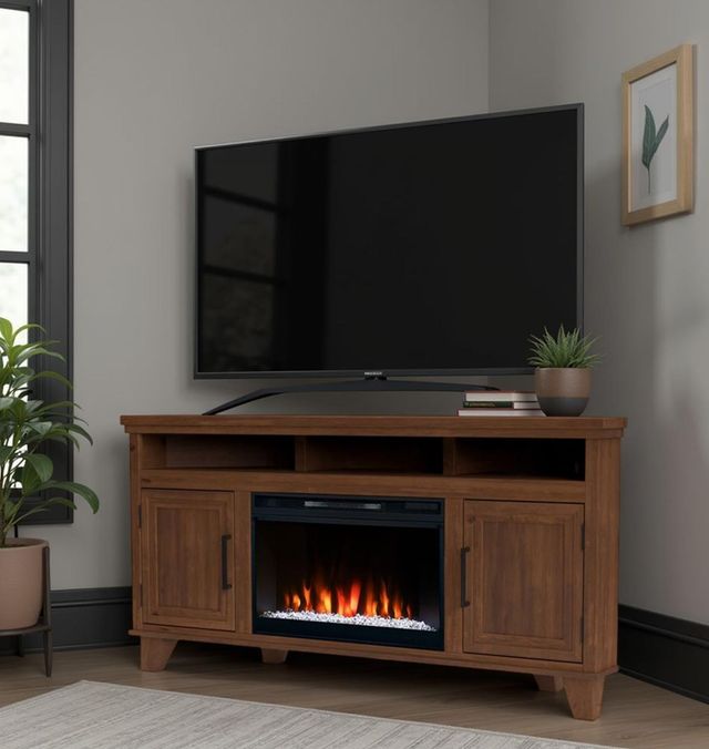 Legends Home Real Cozy Sonoma Whiskey 64"Corner Fireplace Console-1