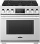 SKS 36" Stainless Steel Pro Style Dual Fuel Range-0