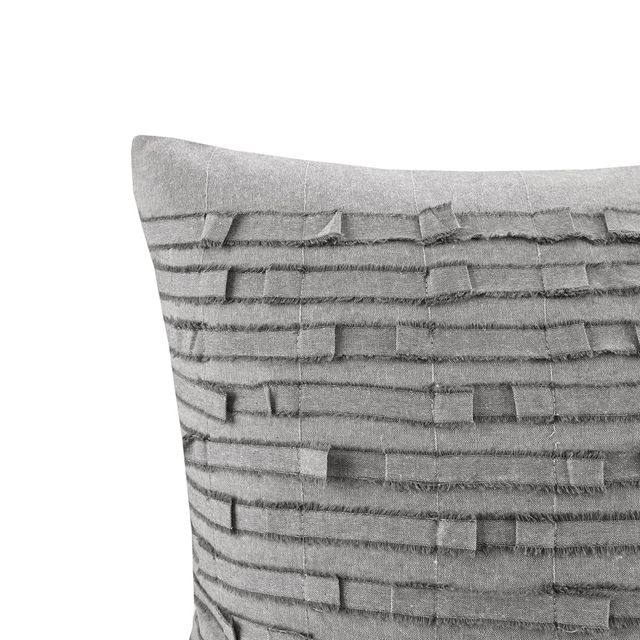 Olliix by INK+IVY Kerala Taupe Cotton Square Pillow-3