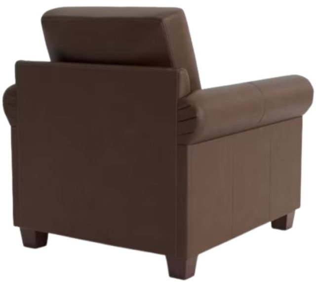 Bassett® Furniture Customizable Carolina Leather Panel Arm Chair-3