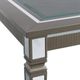 Elements International Glass Top Dining Table with Metallic Copper Base and Mirrored Accents-1