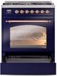 Ilve® Nostalgie II Series 30" Midnight Blue Pro Style Dual Fuel Range-4