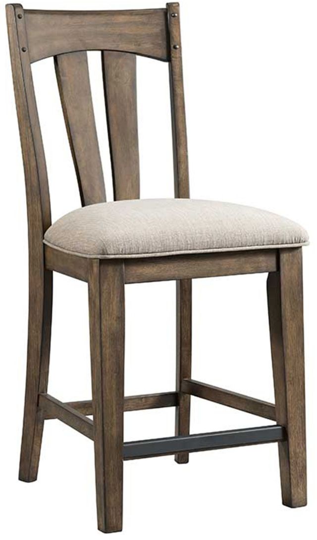 Intercon Whiskey River Gunpowder Gray Stool-0