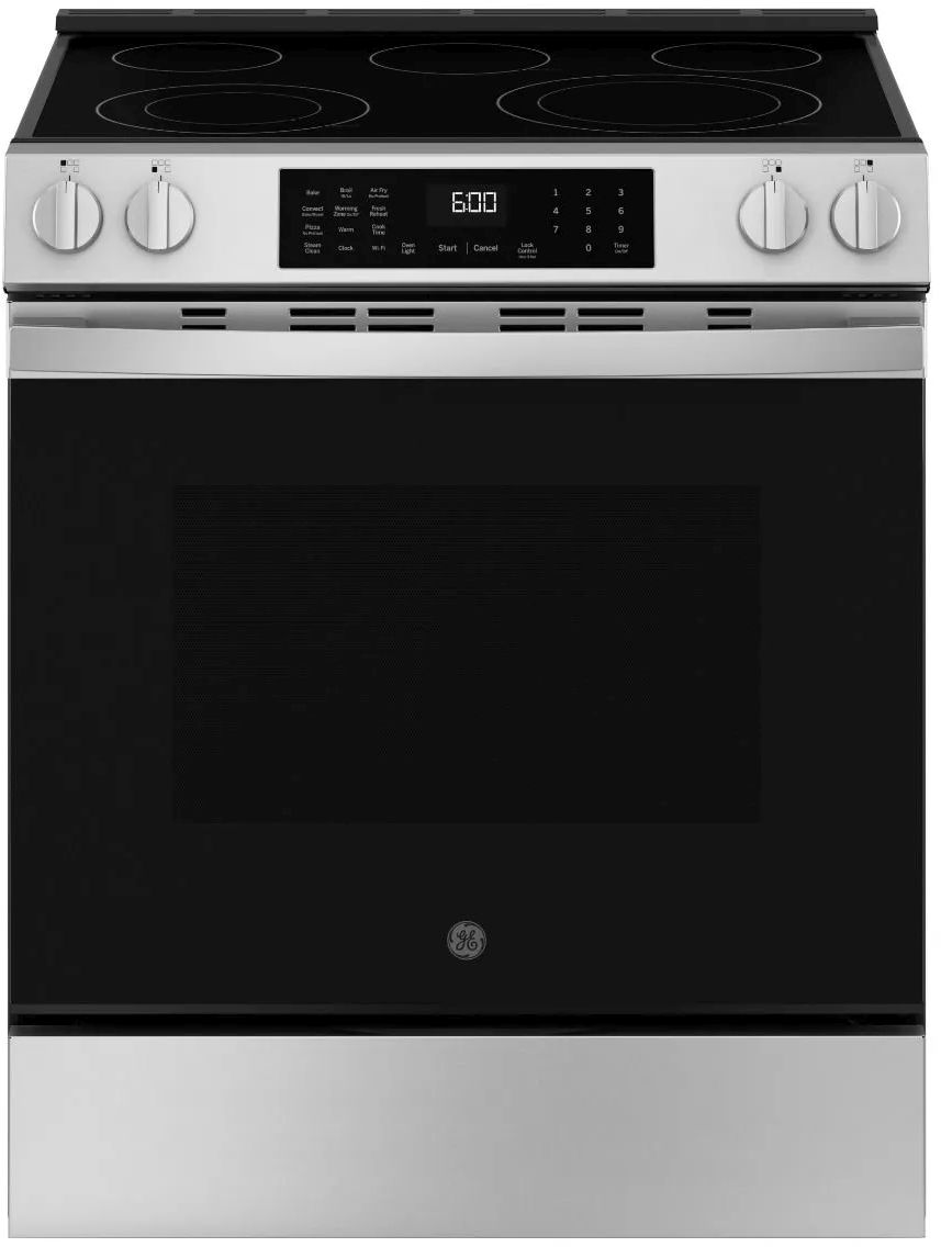 GE® 600 Series 30" Fingerprint Resistant Stainless Steel Slide-In Electric Range-1