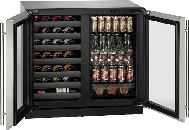 U-Line® Modular 3000 Series 36" 7 Cu. Ft. Stainless Steel Beverage Center-2