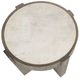Classic Home Sonoma Antique White 26" Round End Table with Distressed Gray Base-3