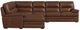 Flexsteel® David 7-Piece Pecan Leather Left-Arm Facing Sectional and Chaise-3