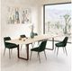 Moe's Home Collection Wilks Beige Dining Table with Black Iron Legs-4
