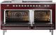 Ilve® Nostalgie II Series 60" Burgundy Pro Style Dual Fuel Range-1